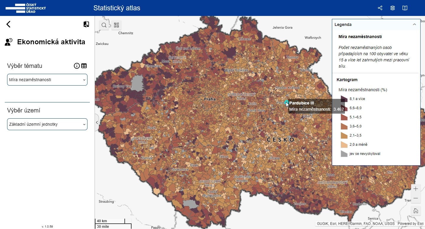 Geoportál ČSÚ - Statistický atlas