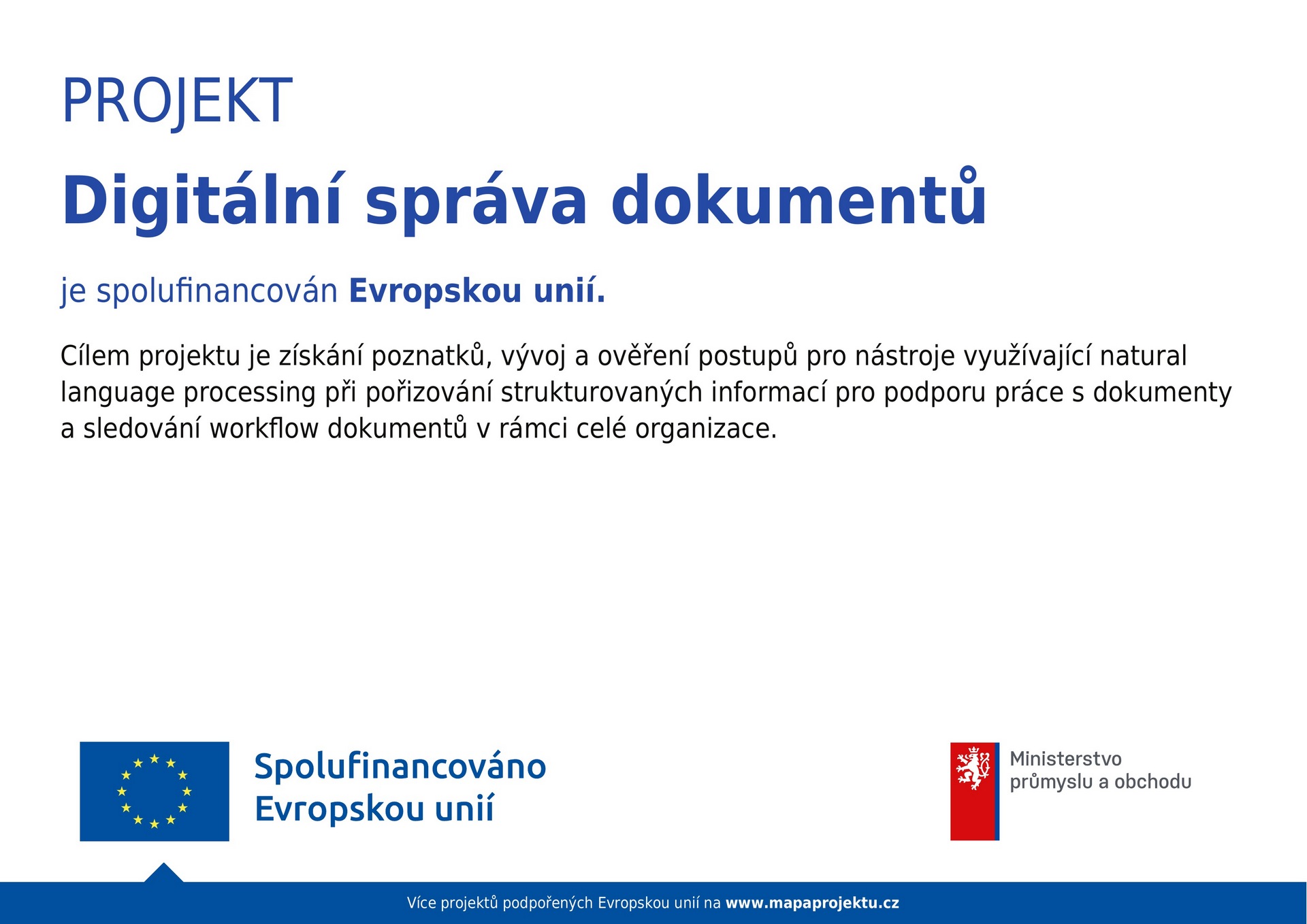 Plakát povinné publicity DSD